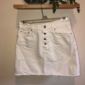 White denim skirt